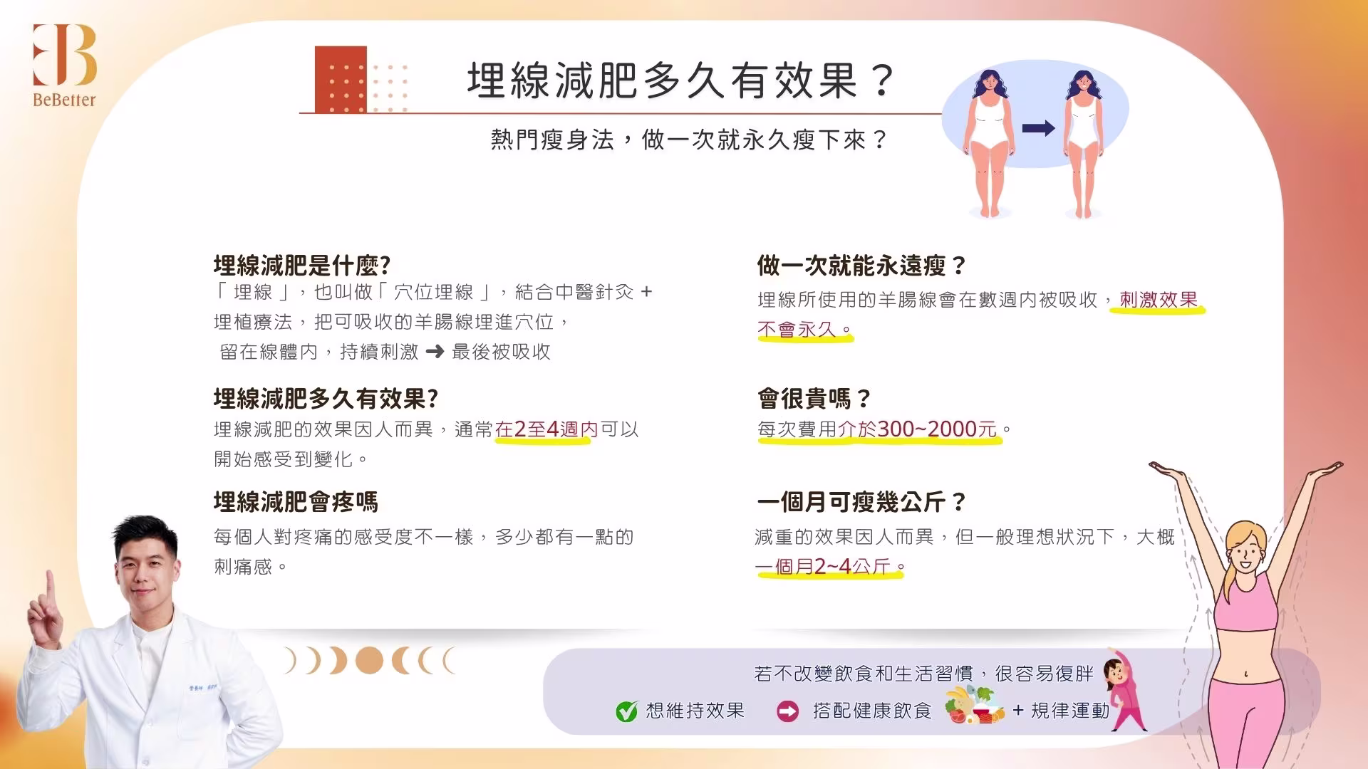 埋線減肥多久有效果