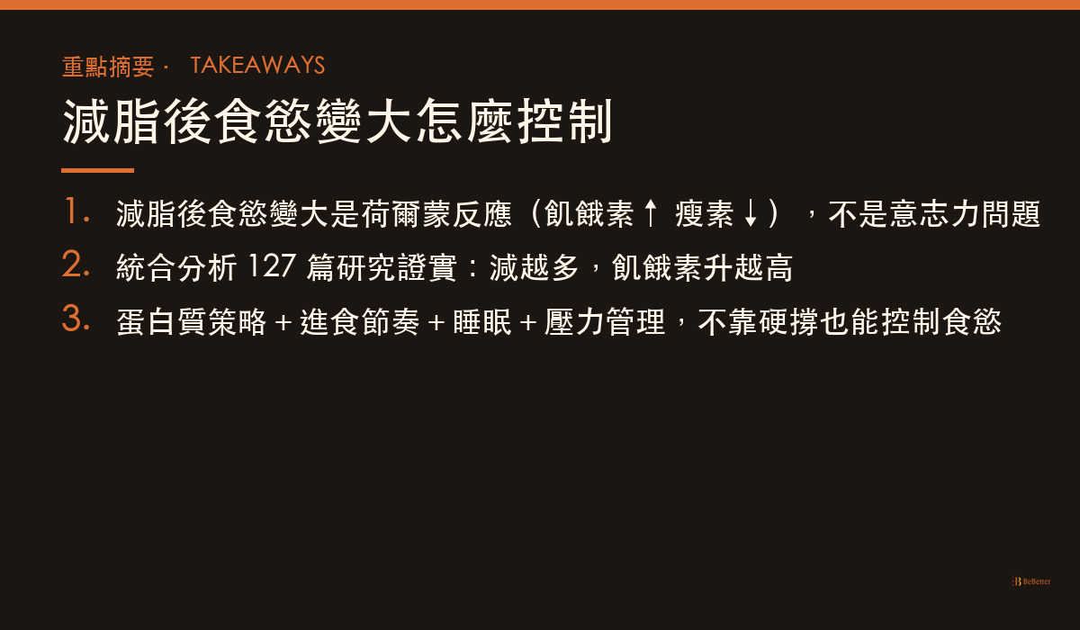 減脂後食慾變大怎麼控制 三大重點整理