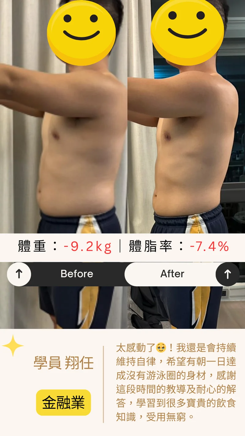 莊翔任 BeBetter 學員見證 10 週減 9.2 公斤