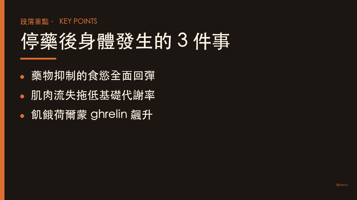 GLP-1 瘦瘦針停藥後身體變化重點整理