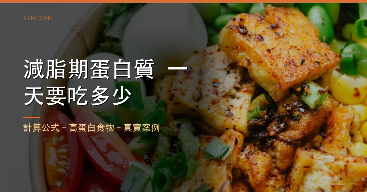 減脂期蛋白質一天要吃多少 封面