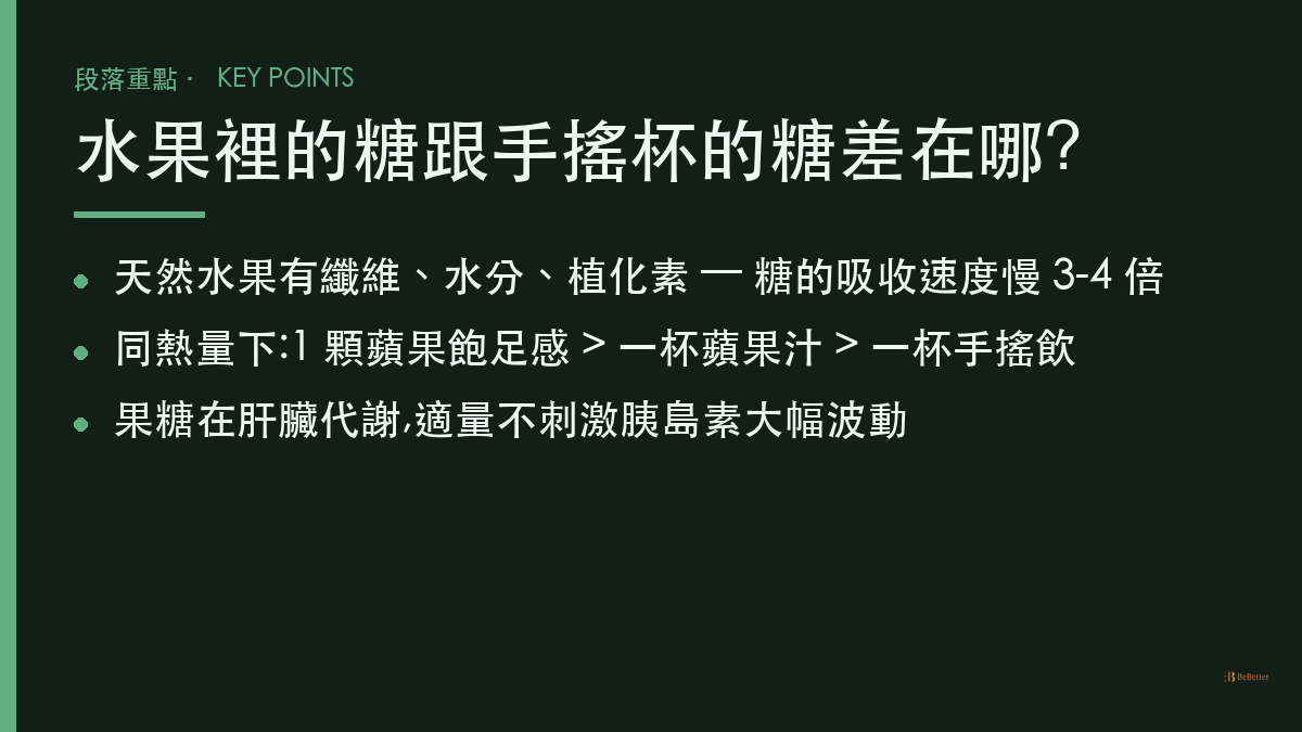 減脂期可以吃水果嗎 水果與手搖杯糖分差異重點