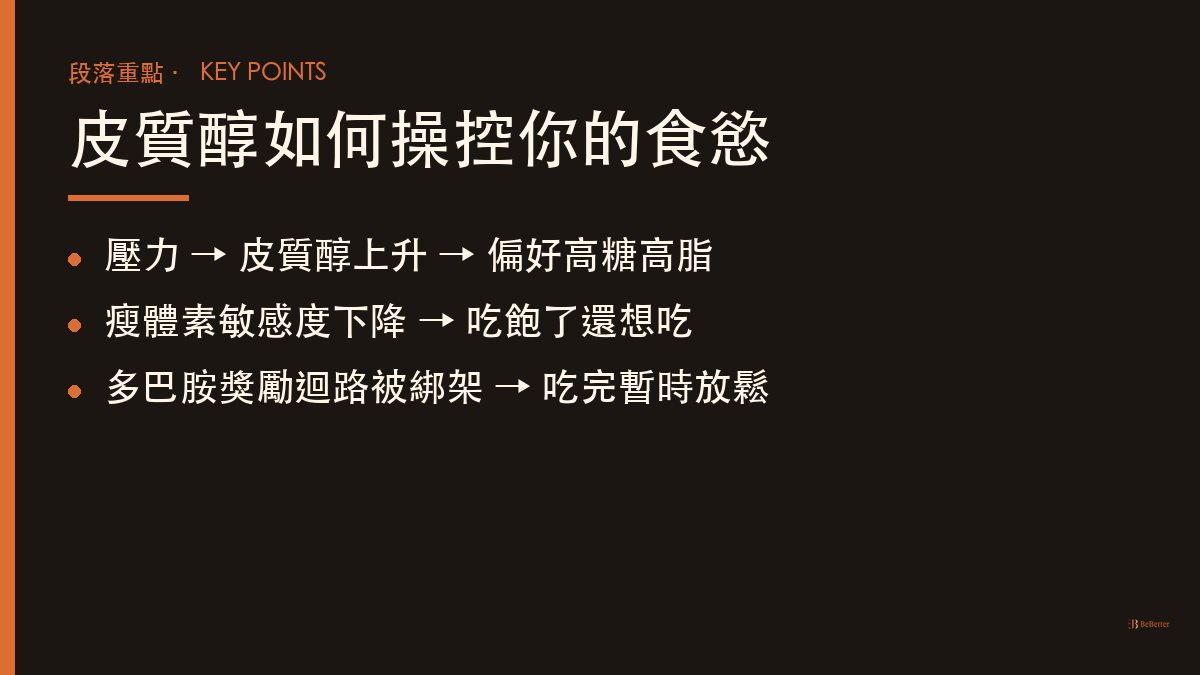 皮質醇如何操控食慾 壓力大就想吃東西的科學機轉