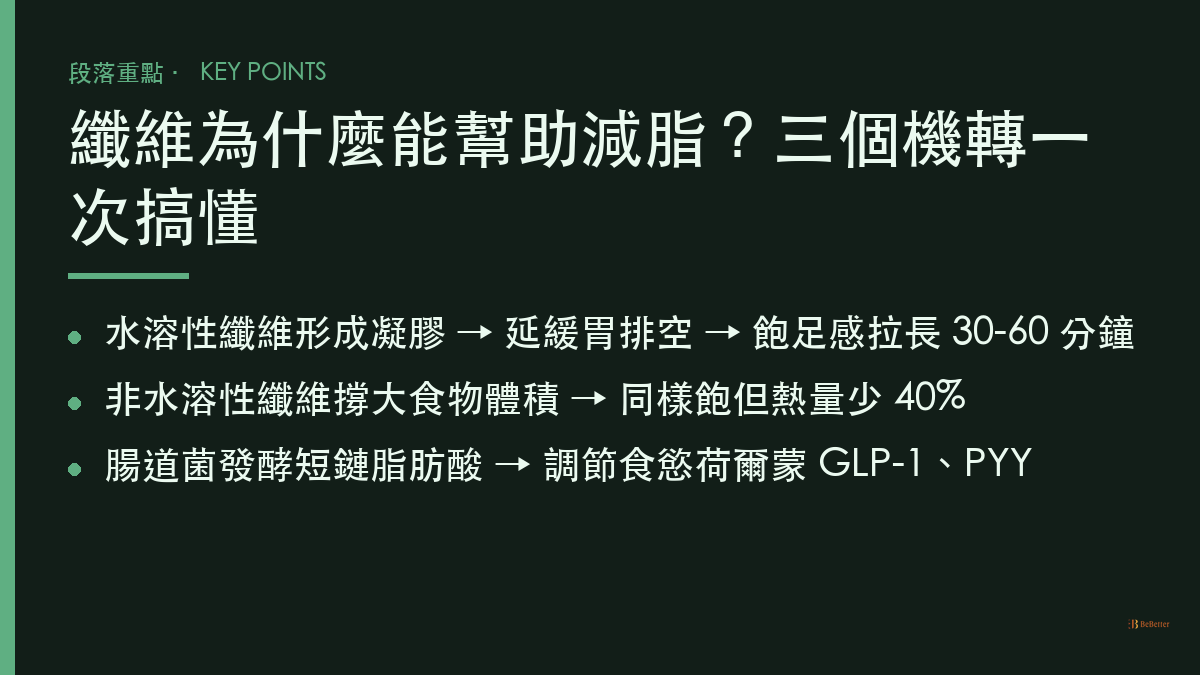 高纖食物減脂機轉圖解