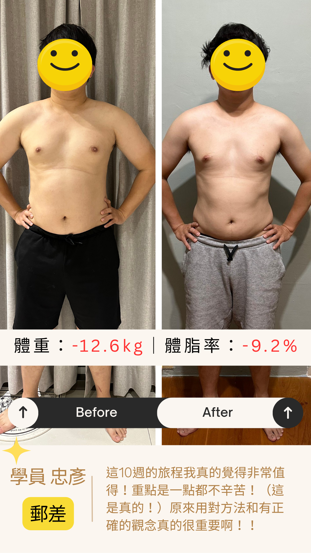 忠彥 BeBetter 學員見證 — 學生外食減肥三餐怎麼配