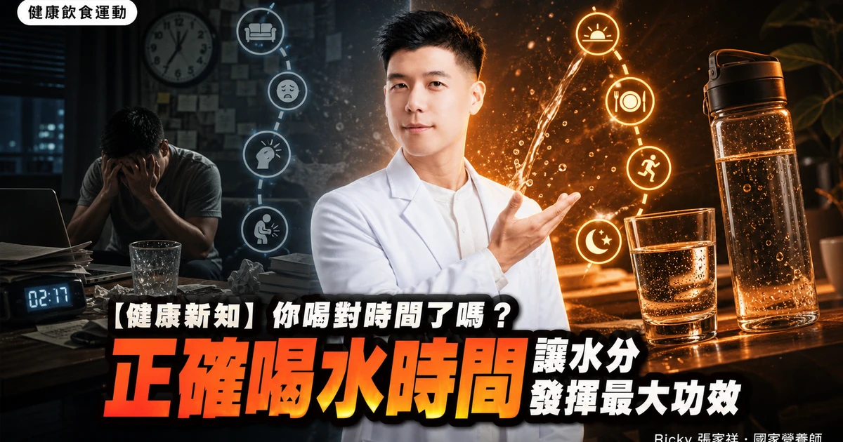 【健康新知】你喝對時間了嗎？正確喝水時間讓水分發揮最大功效