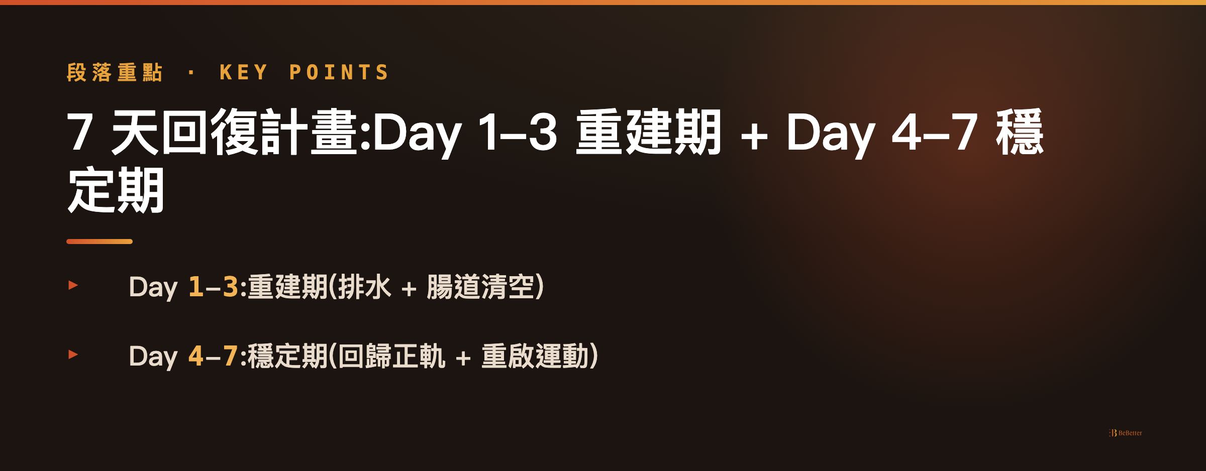 連假後快速回復的方法 7 天回復計畫重點