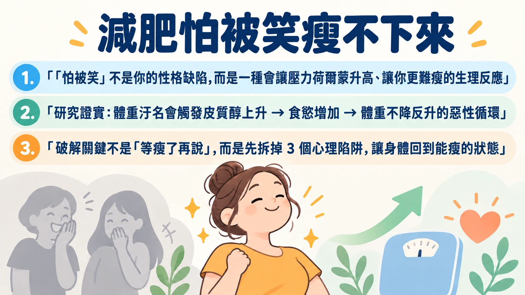 減肥怕被笑瘦不下來 重點摘要