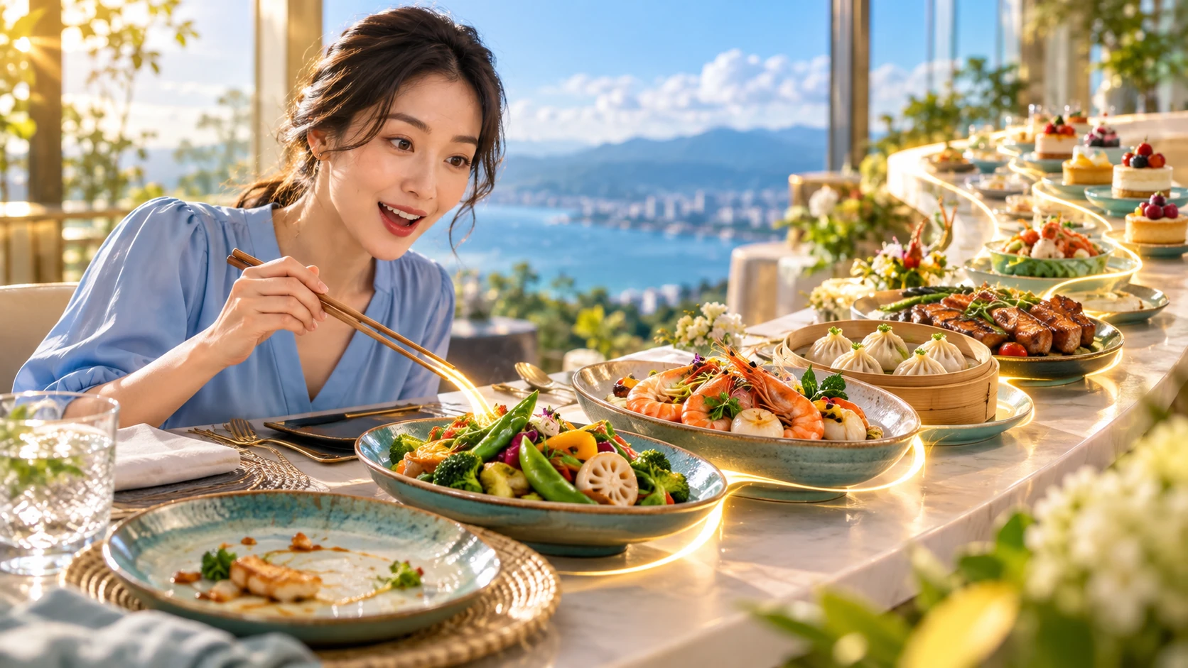 吃到飽減肥怎麼點 視覺化說明:菜色一換再換,飽足感被重新啟動,食量跟著一路往上加