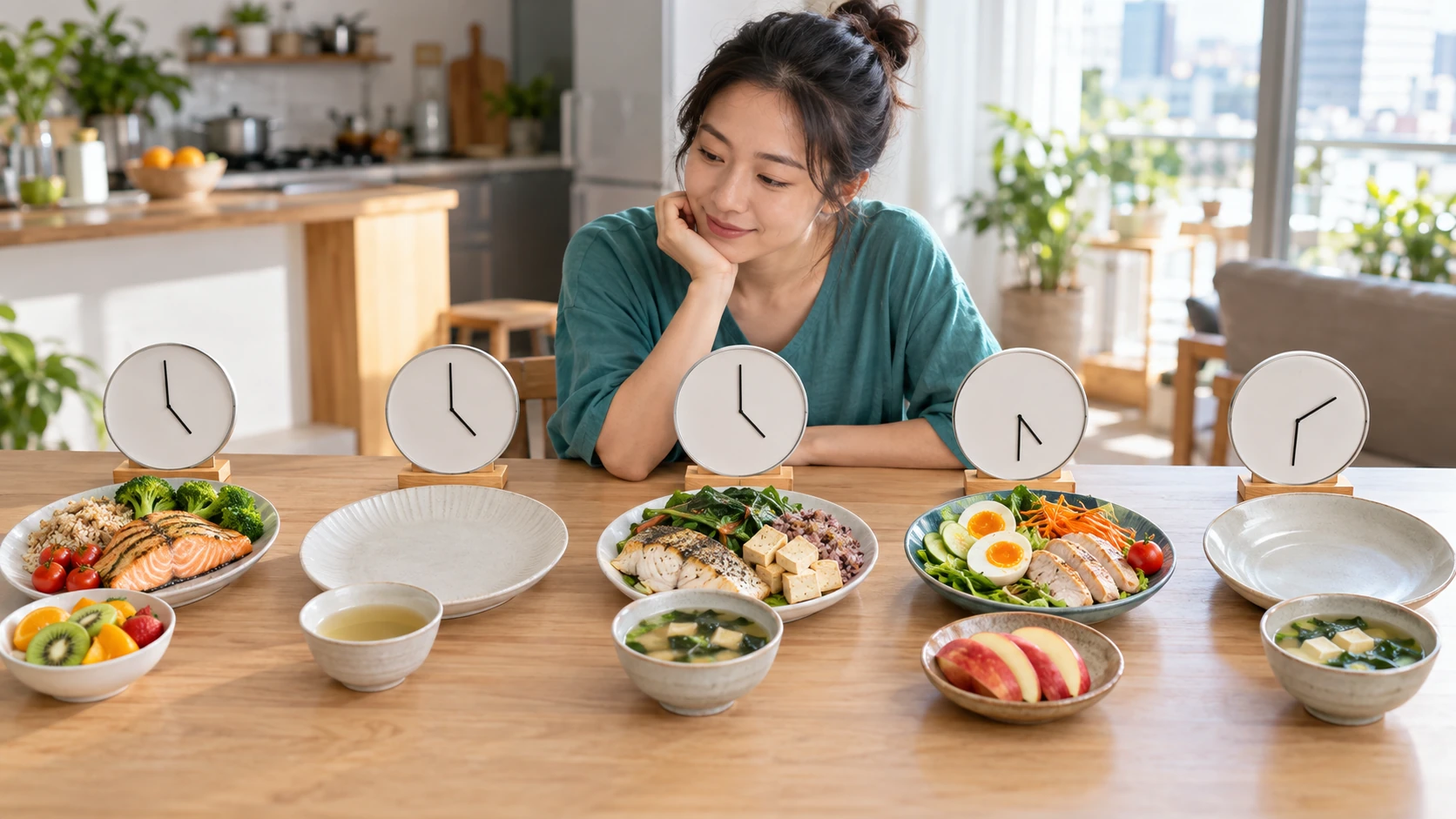 斷食方法怎麼選?營養師拆解 5 種主流斷食法,找到你能堅持 3 個月的那一種 情境示意:斷食方法 五種斷食法重點比較