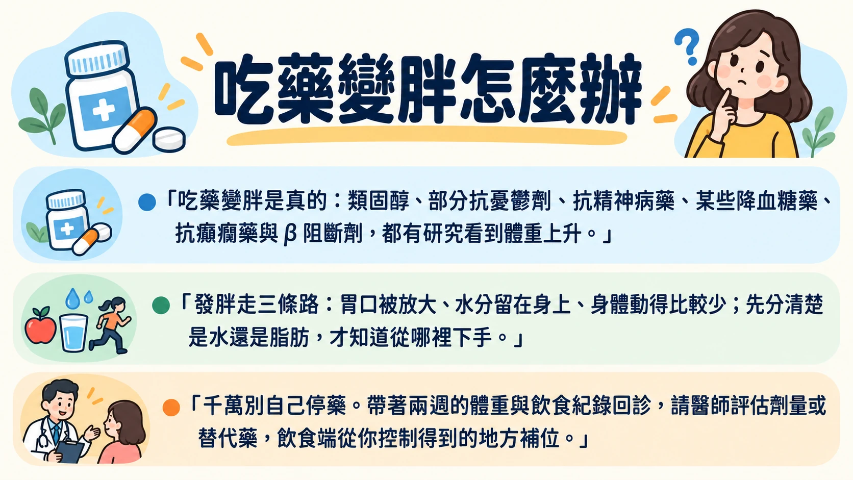 吃藥變胖 重點摘要